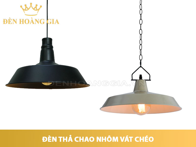 Đèn thả chao nhôm cạnh vát chéo
