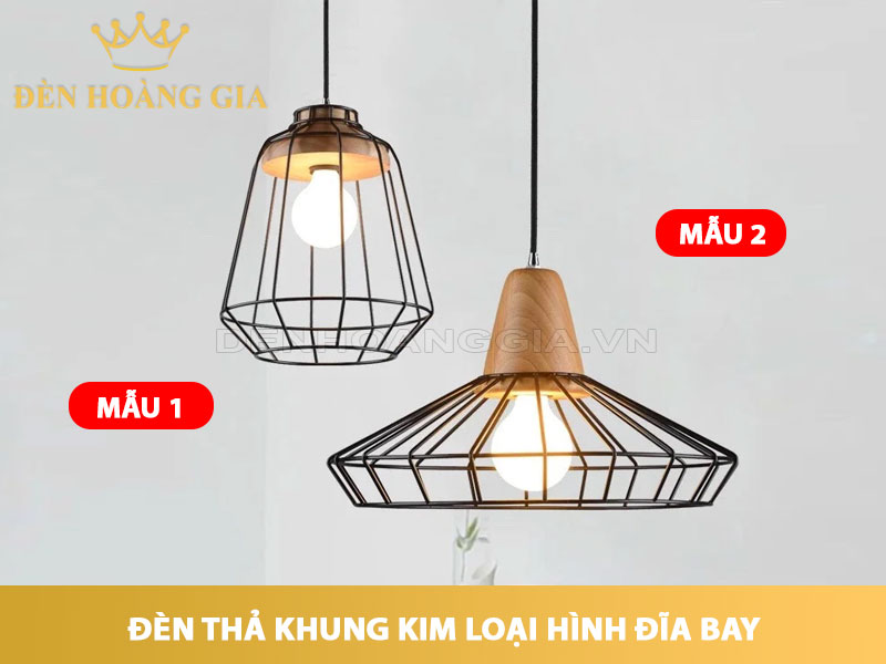 Đèn thả khung kim loại hình đĩa bay
