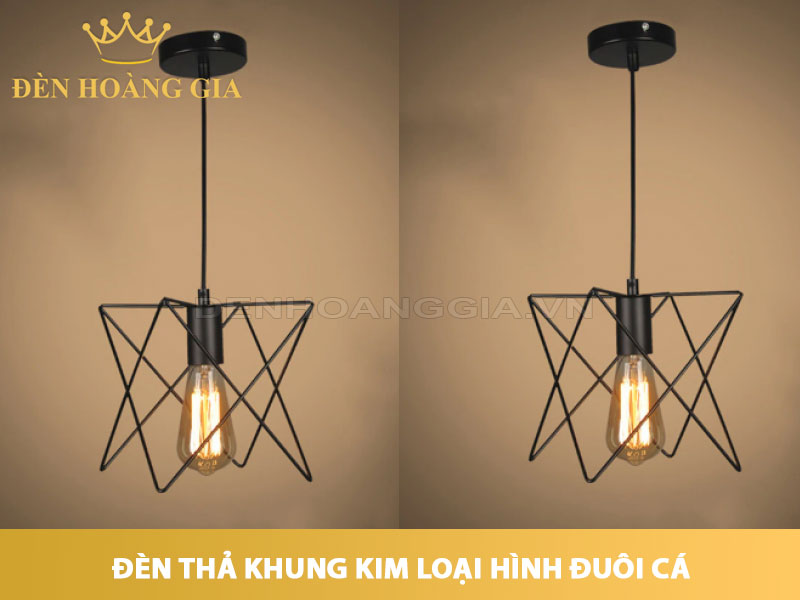 Đèn thả khung kim loại hình đuôi cá