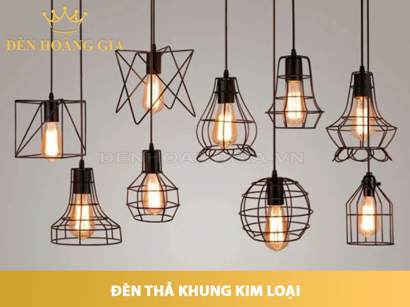 Đèn thả khung kim loại