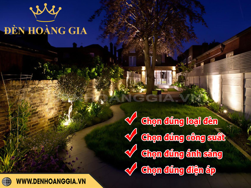 Chọn đúng loại đèn sân vườn phù hợp