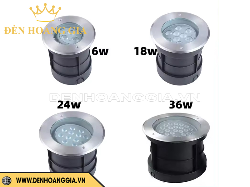 Đèn led âm đất chiếu điểm có nhiều công suất để lựa chọn