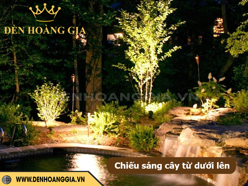 Chiếu sáng cây ven hồ nước