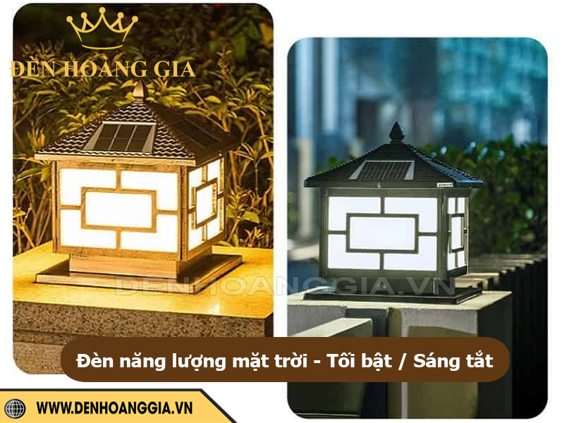 Đèn năng lượng mặt trời, tối bật sáng tắt