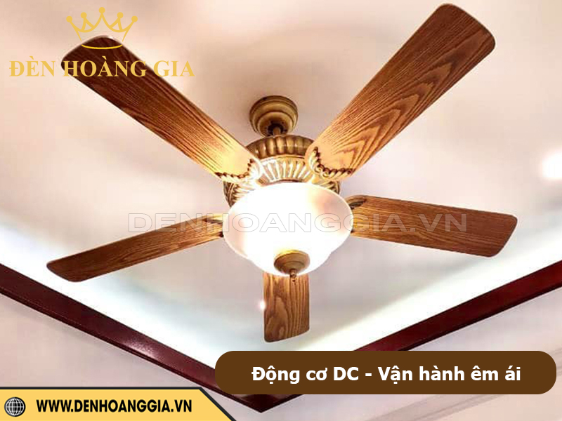 Quạt trần đèn động cơ DC - Vận hành êm ái