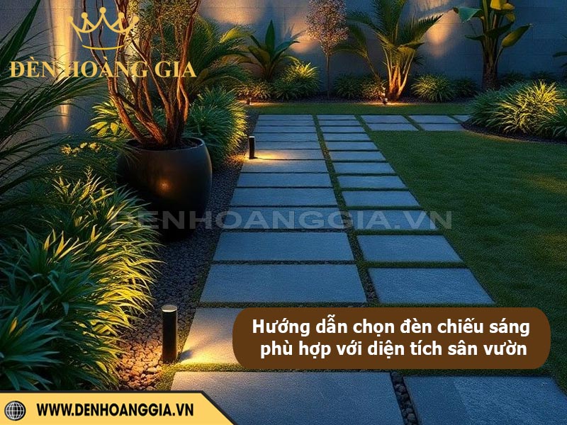 Hướng dẫn chọn đèn chiếu sáng phù hợp với diện tích sân vườn