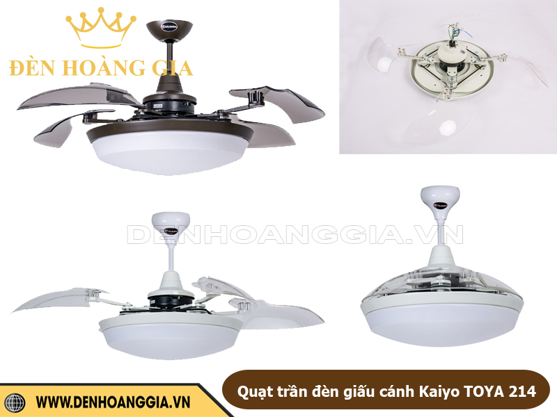 Quạt trần đèn giấu cánh Kaiyo TOYA 214