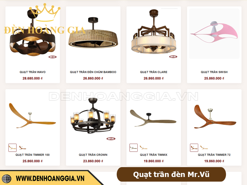 Quạt đèn trần Mr.Vũ