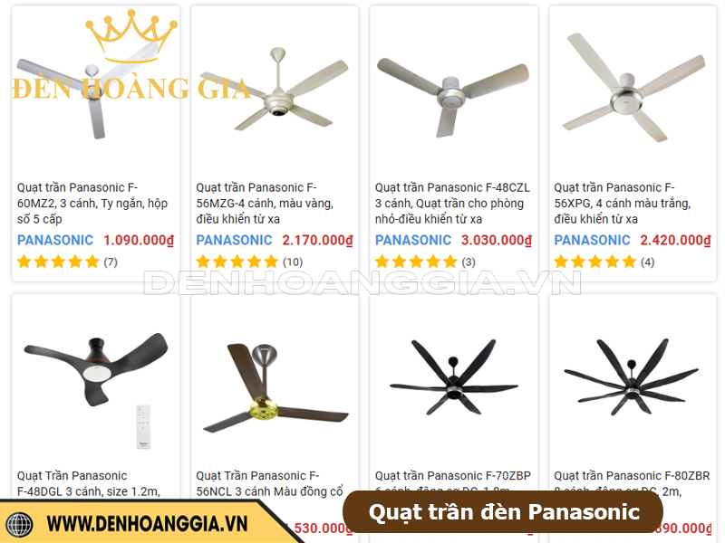 Quạt đèn trần Panasonic