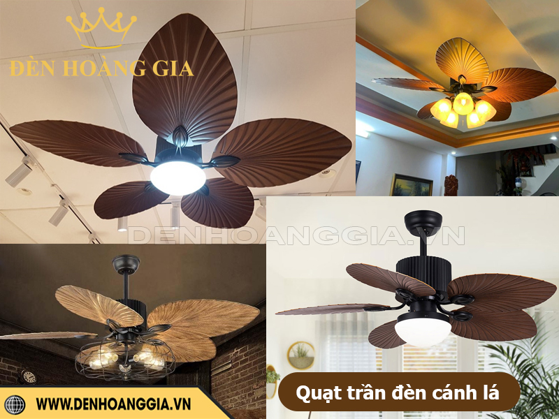 Quạt trần đèn cánh lá