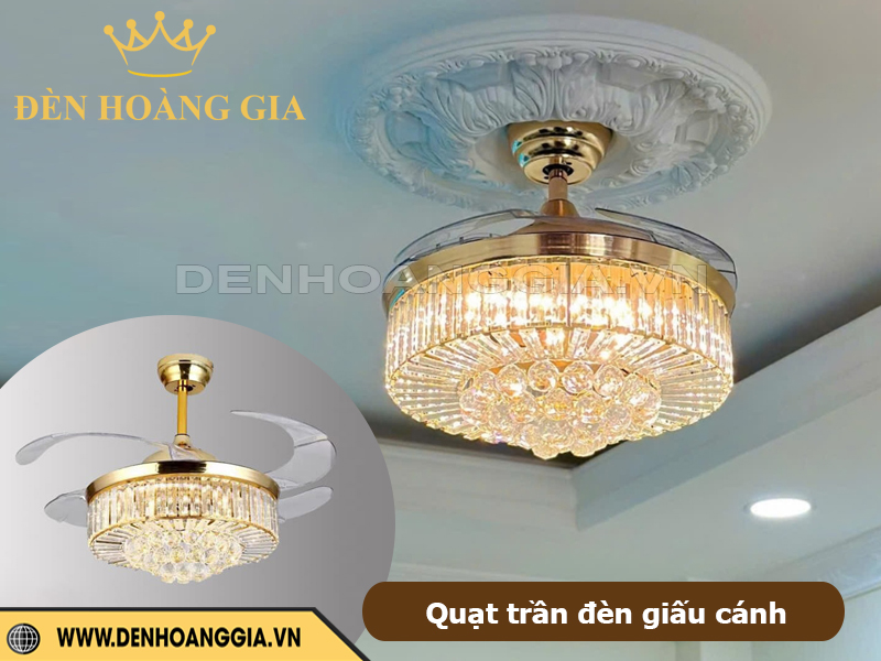 Quạt trần đèn cánh xếp