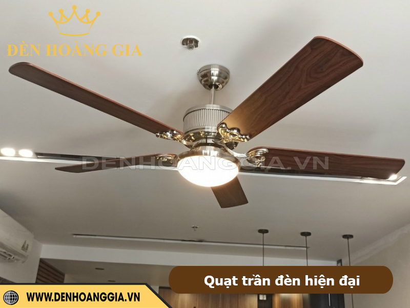 Quạt trần đèn hiện đại 5 cánh