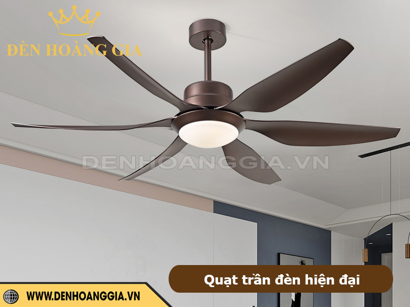 Quạt trần đèn hiện đại 6 cánh