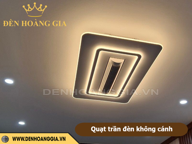 Quạt trần đèn không cánh tích hợp LED 3 chế độ ánh sáng
