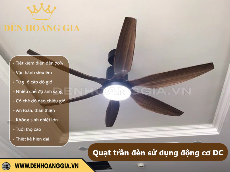 Ưu điểm của quạt trần đèn sử dụng động cơ DC