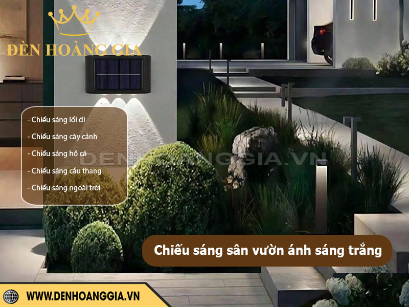 5 ứng dụng chiếu sáng sân vườn nên chọn ánh sáng trắng