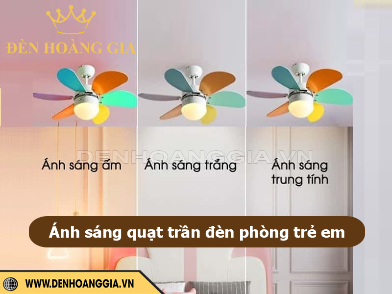 Ánh sáng quạt trần đèn phòng trẻ em