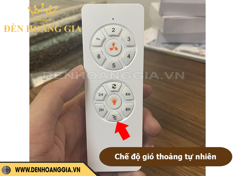 Chế độ gió thoảng tự nhiên trên quạt trần đèn