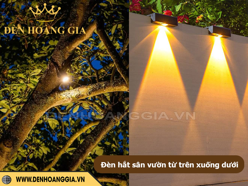 Đèn hắt sân vườn từ trên cao xuống