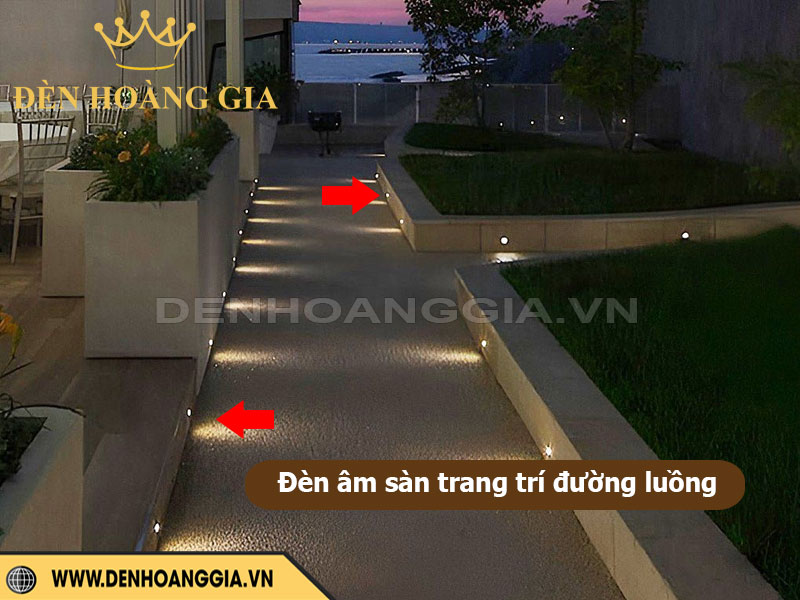 Đèn led âm đất chiếu sáng lối đi đường luồng