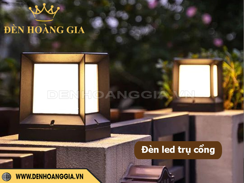 Đèn trụ cổng sân vườn nhà quê