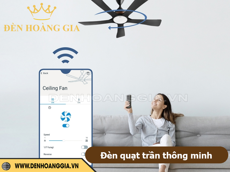 Đèn quạt trần thông minh qua APP