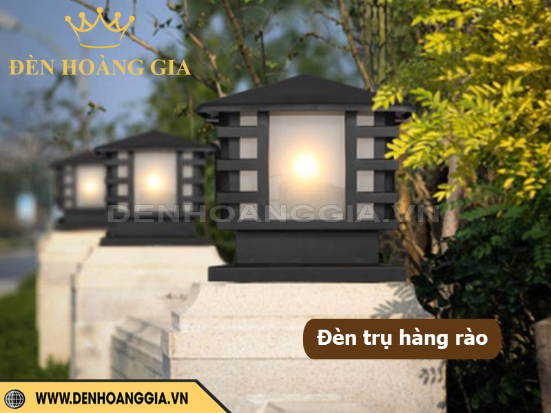Đèn trụ hàng rào sân vườn nhà quê