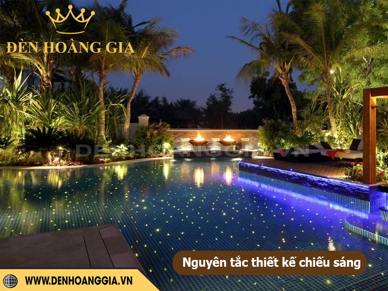 Nguyên tắc thiết kế chiếu sáng trong sân vườn