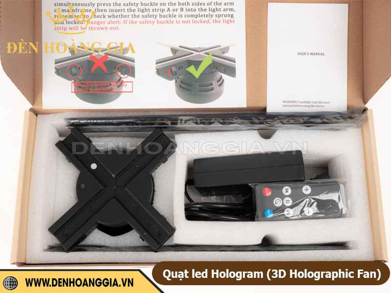 1 bộ Quạt LED Hologram