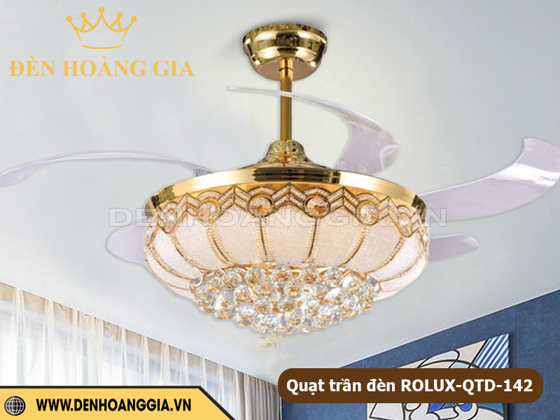 Quạt trần đèn ROLUX-QTD-142