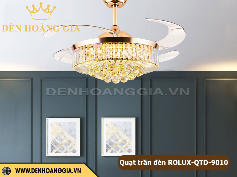 Quạt trần đèn ROLUX-QTD-9010