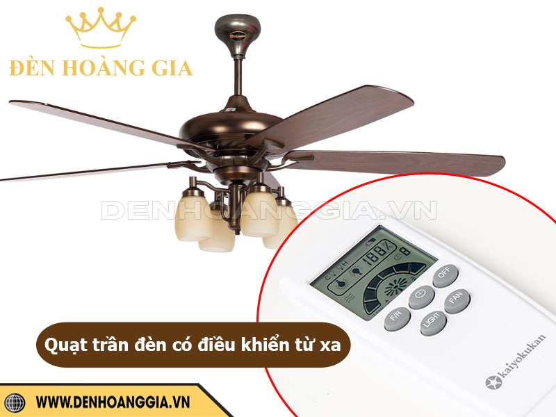Quạt trần đèn có điều khiển từ xa