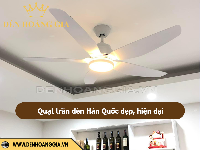 Quạt trần đèn Hàn Quốc đẹp, hiện đại