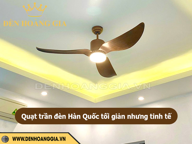 Quạt trần đèn Hàn Quốc thiết kế tối giản nhưng tinh tế