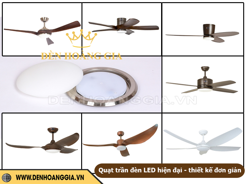 Quạt trần đèn hiện đại
