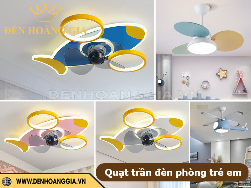 quạt trần đèn phòng trẻ em
