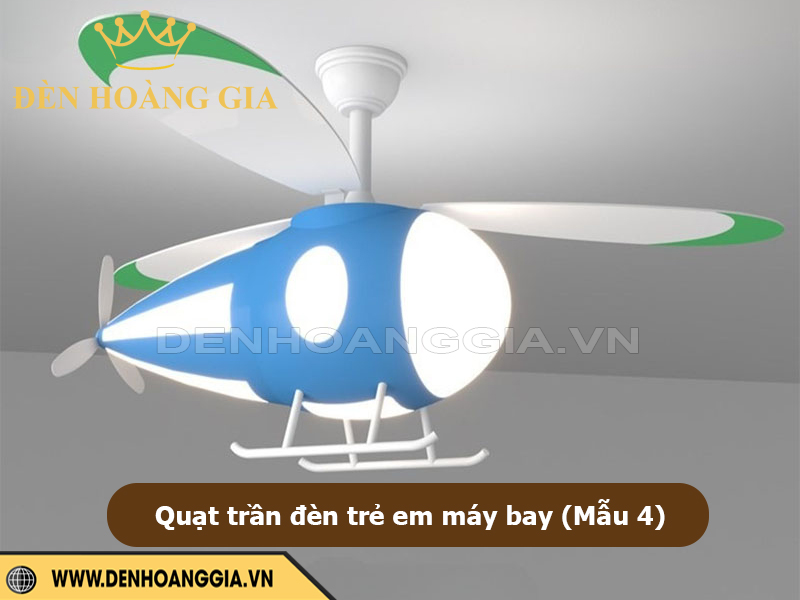 Quạt trần đèn hình máy bay mẫu 4