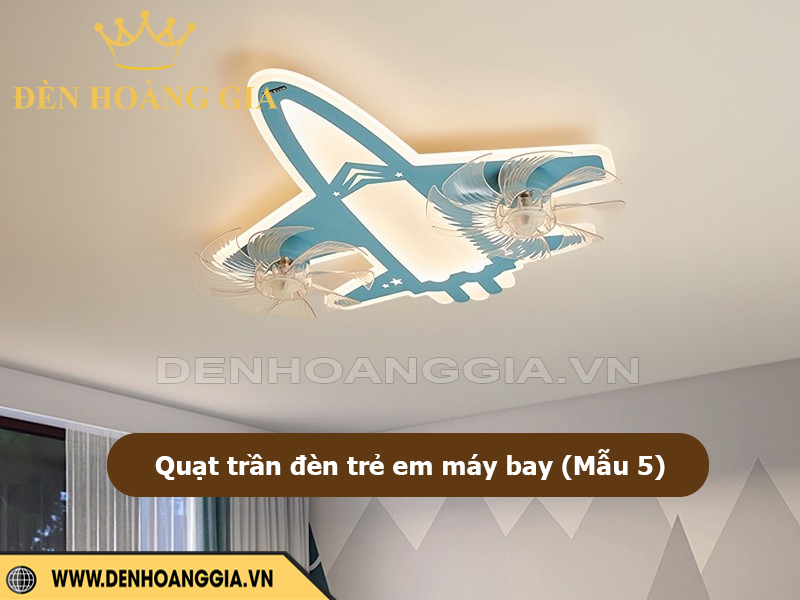 Quạt trần đèn hình máy bay mẫu 5