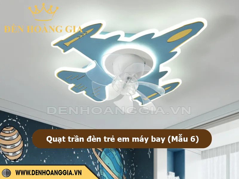 Quạt trần đèn hình máy bay mẫu 6