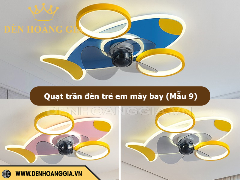 Quạt trần đèn hình máy bay mẫu 9