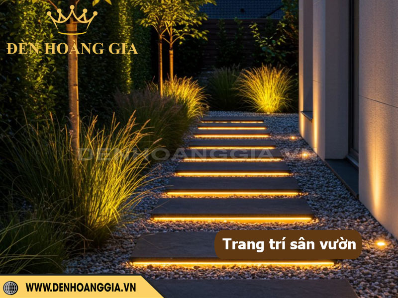 Không gian thư giãn với đèn led dây sân vườn