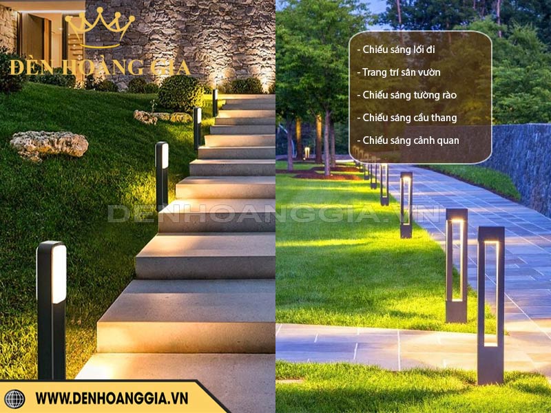 Ứng dụng của đèn trụ led sân vườn