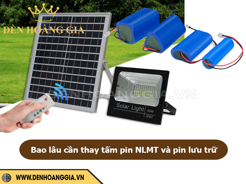 Đèn năng lượng mặt trời bao lâu cần thay pin NLMT và pin lưu trữ