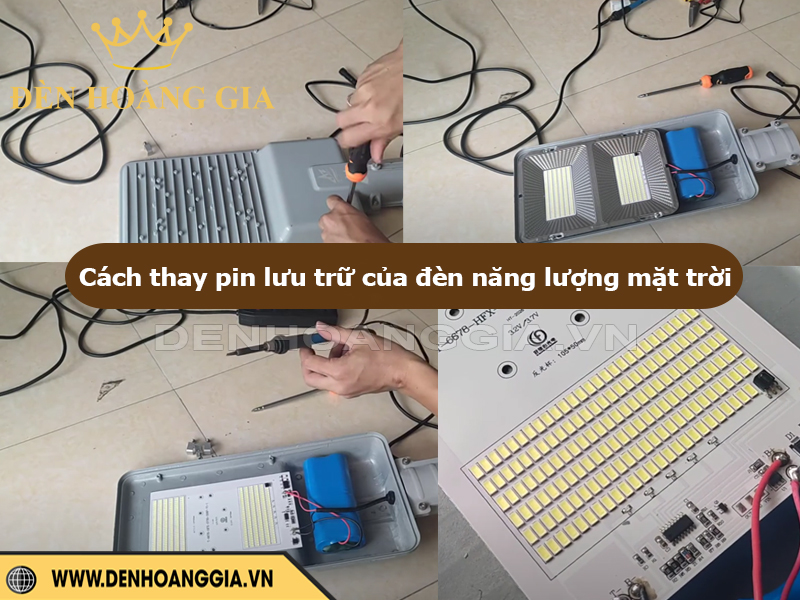 Cách thay pin lưu trữ của đèn năng lượng mặt trời