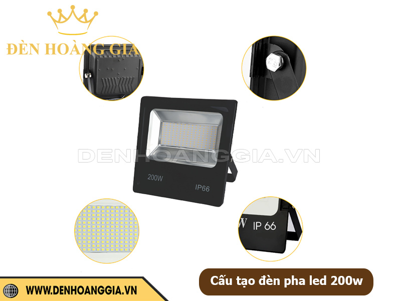 Cấu tạo đèn pha led 200w