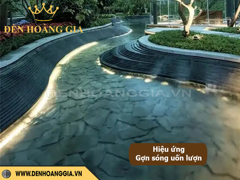 Đèn led dây âm nước tạo hiệu ứng gợn sóng