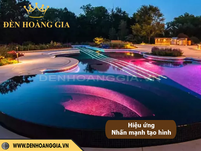 Hiệu ứng nhấn mạnh điểm đặc biệt của hồ bơi