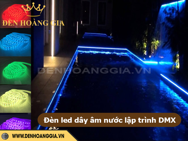Đèn led dây âm nước lập trình DMX