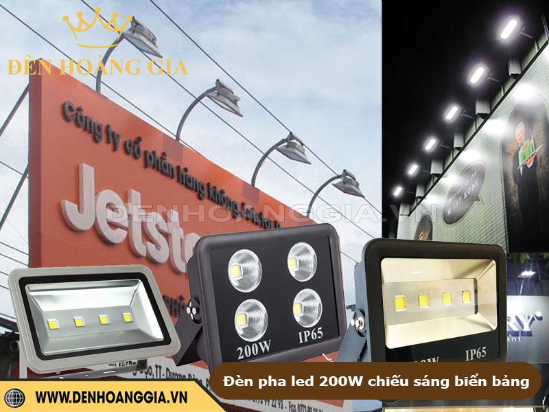 Đèn pha led 200W chiếu sáng biển quảng cáo, bảng hiệu