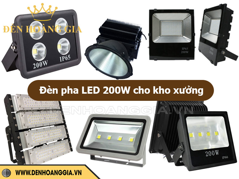 Đèn pha LED 200W cho kho xưởng
